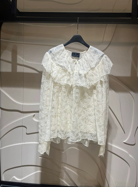 [客服改价]4-17 25春 LANV*荷叶边衬衫 LC2F1-WBL734W 原厂原版