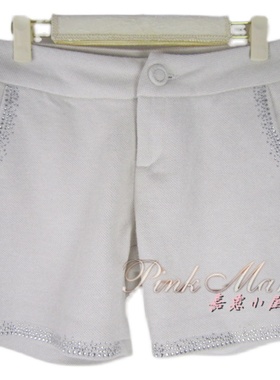 专柜正品saidian/赛典 秋冬烫钻毛呢大码短裤女羊毛裤 三标齐全