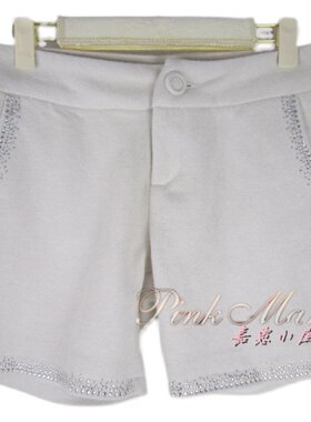 冬季赛典烫钻毛呢羊毛短裤大码