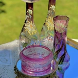 Бесплатная доставка антикварная французская баккара/бакара Элглантье серия розовая хрустальная коробка