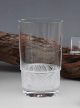 包邮 中古款法国Lalique/莱俪Flammes系列水晶高杯果汁杯鸡尾酒杯