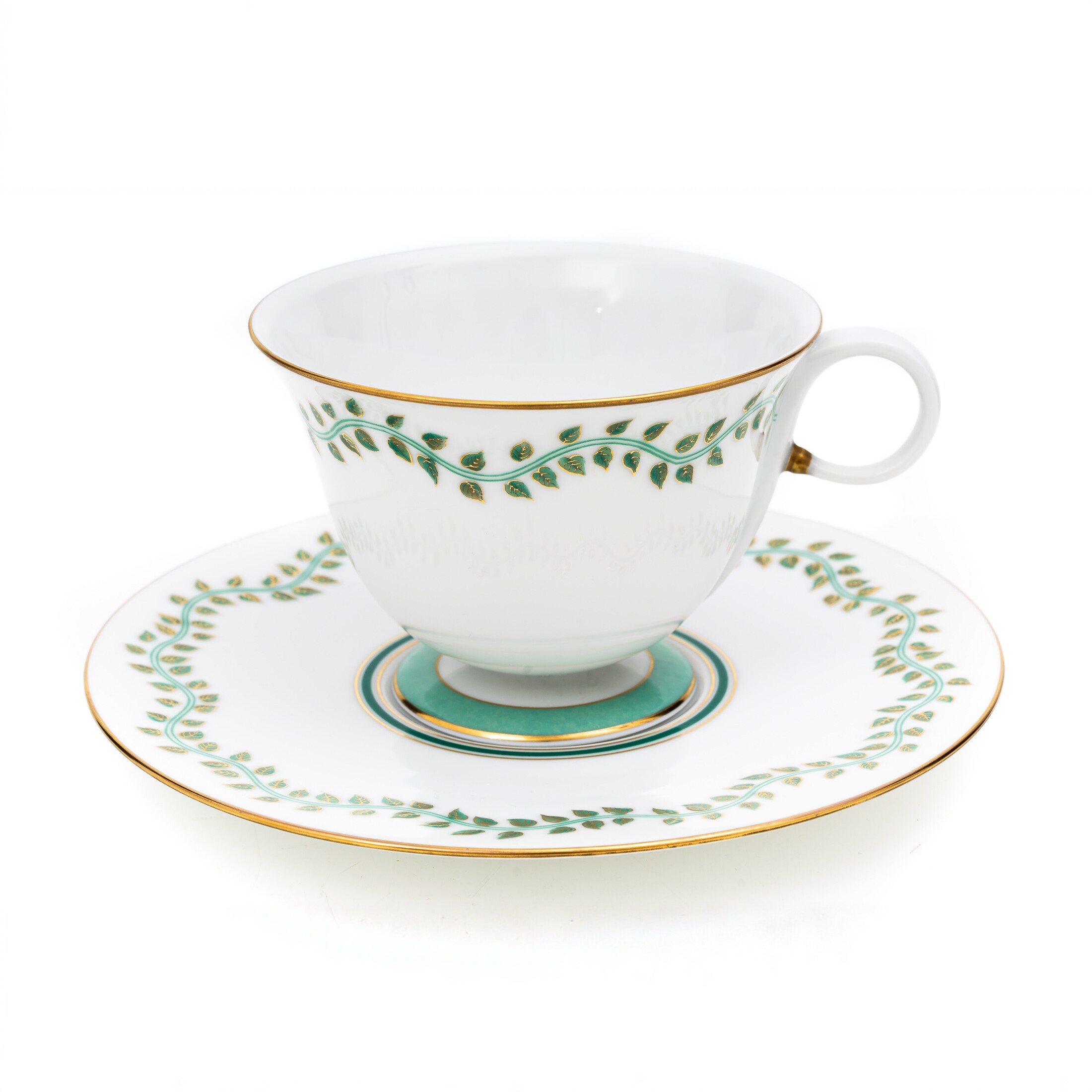 中古款法国Lalique/莱俪瓷器法式红茶杯Liane d'eau水藤系列INS风
