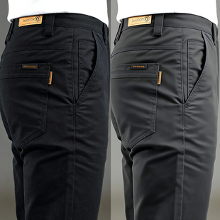 直筒裤 高端纯棉男士 修身 2025秋冬潮流百搭弹力轻商务长裤 子 休闲裤