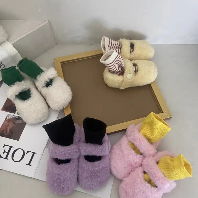 女童毛毛鞋冬季2025新款宝宝软底加绒棉鞋外穿儿童防滑保暖豆豆鞋,童鞋/婴儿鞋/亲子鞋,棉鞋,淘宝优惠券,粉丝福利购,淘宝优惠卷