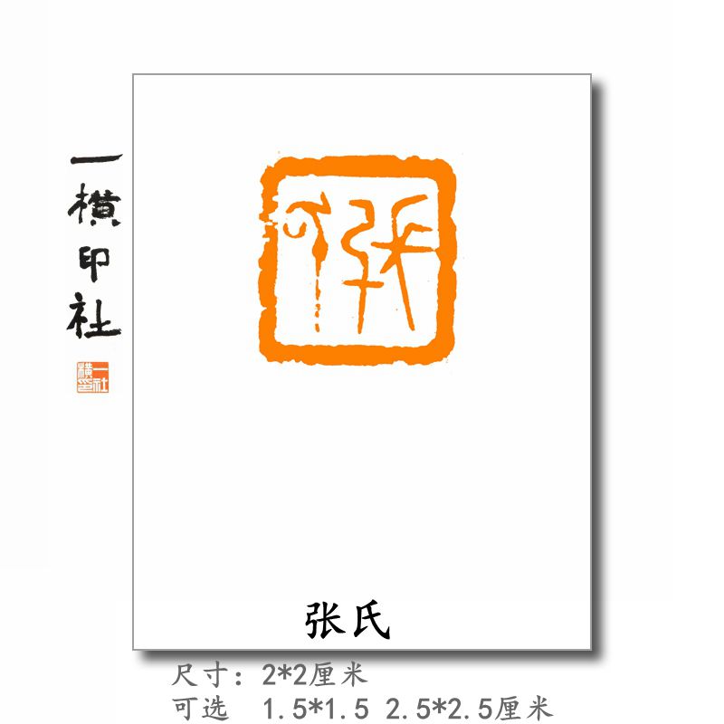 【张氏】小型章姓氏章可手工定制篆刻硬笔书法印章小楷名章