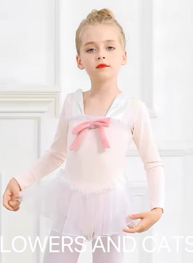 Flowers and cats艾莎公主舞蹈服女童芭蕾舞裙表演舞蹈鞋体操专业