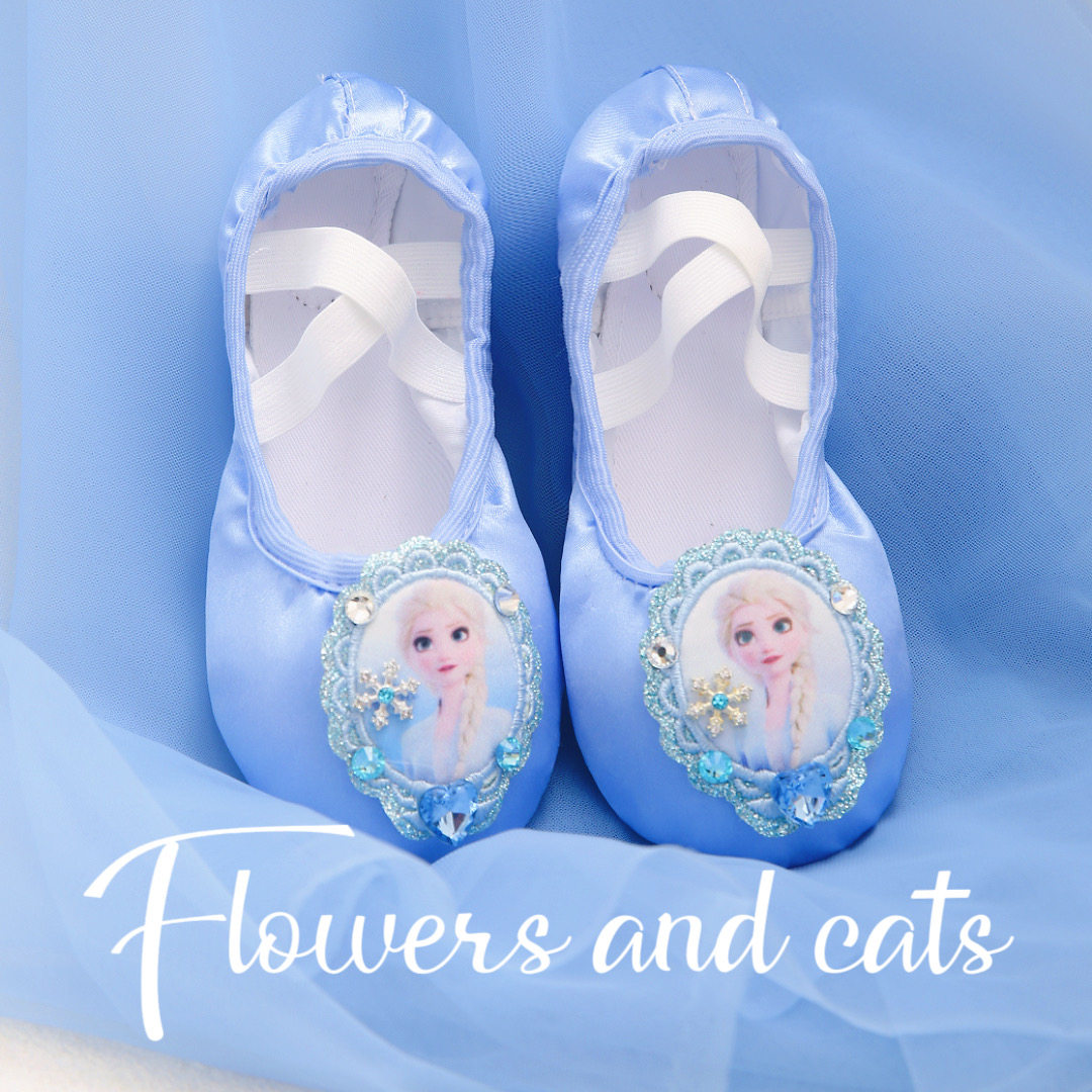 儿童芭蕾flowersandcats缎面女