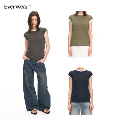 EverWear莱赛尔撞色短袖T恤女