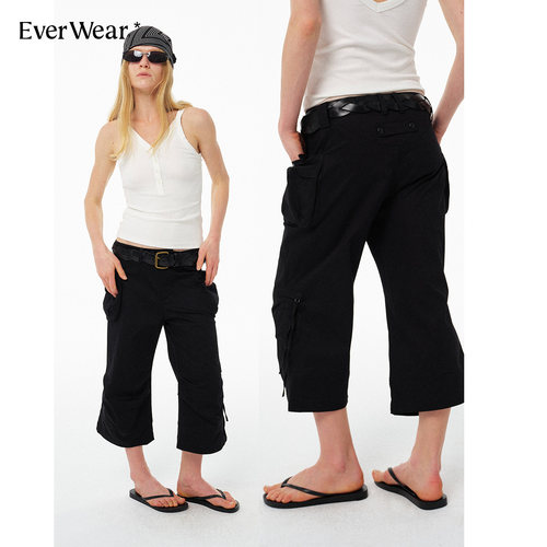 EverWear高腰多口袋工装七分裤