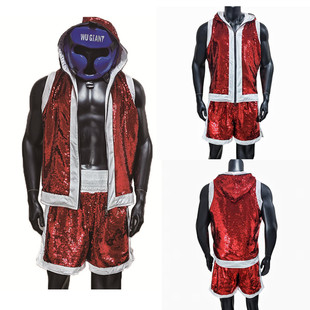 拳击裤搏击裤男女泰拳自由搏击格斗散打踢拳训练服出场战袍定制