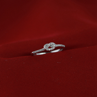 925纯银细款尾戒指简约搭配叠戴高端轻奢小众个性精致镶钻女细圈