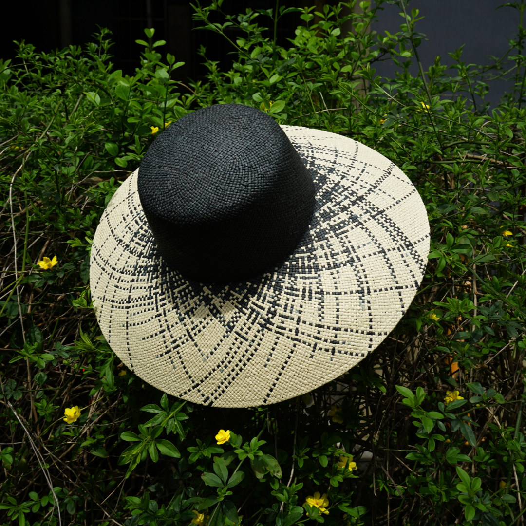赫本法式复古编织大盆帽女大帽檐度假沙滩礼帽拼色防晒遮阳太阳帽