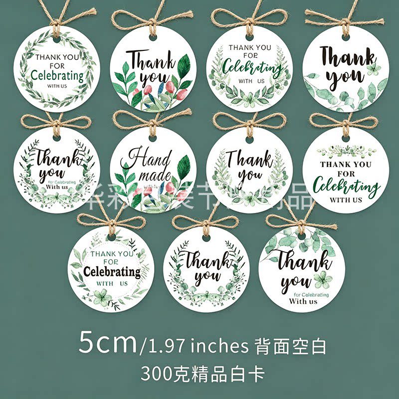 礼盒吊牌thankyou卡片handmade