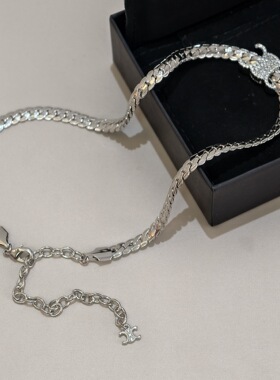 凯旋门蛇骨双面编织百搭锁骨链