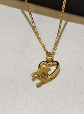 凯旋门爱心标志轻奢锁骨链女款