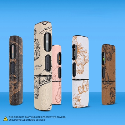 适配glo hilo贴皮保护皮套GLO HILO  小熊保护壳 pu皮材质