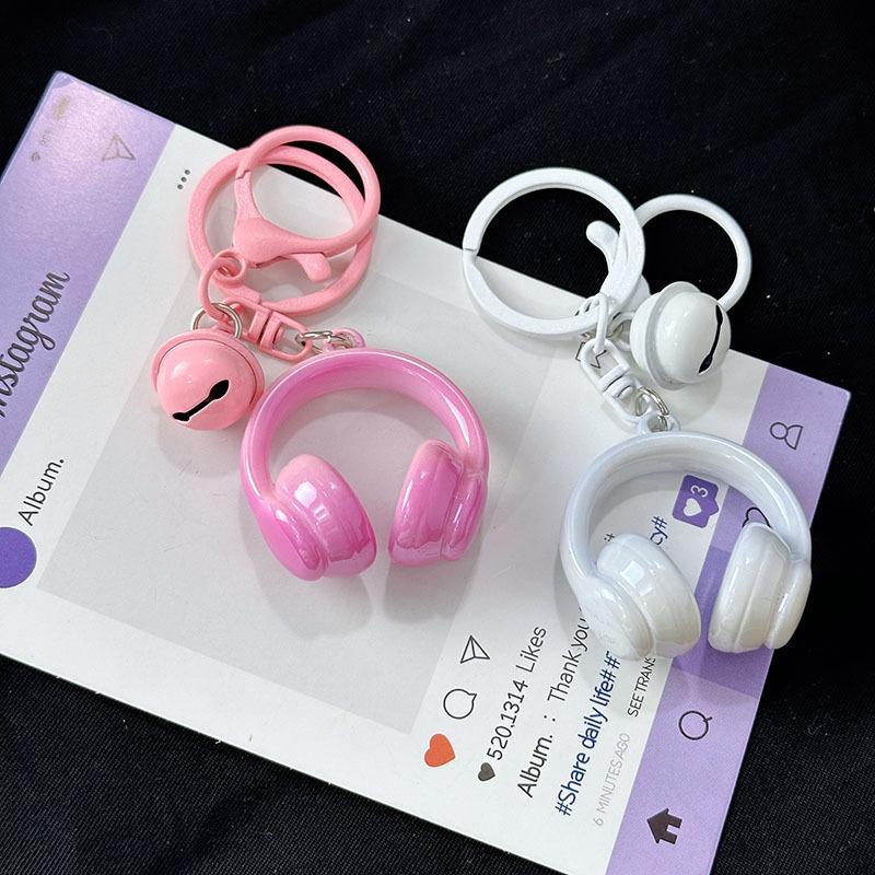 简约甜酷仿真迷你耳机钥匙扣