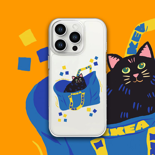 宜家猫猫插画苹果17Pro手机壳