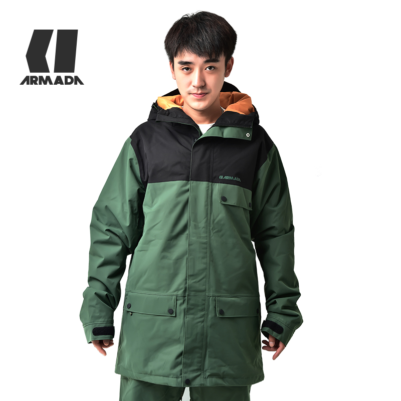 新款防水透气单板双板男款滑雪服