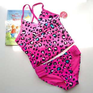 全店清仓外贸原单小中大童分体泳衣温泉游泳沙滩泳防晒分体比基尼
