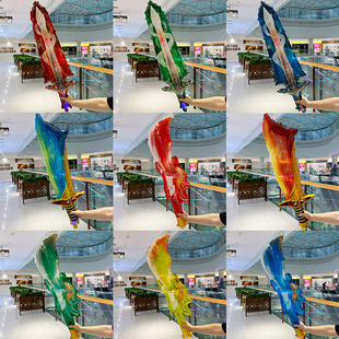 发光宝刀加厚大号闪光宝剑气球屠龙刀儿童生日派对装饰布置道具