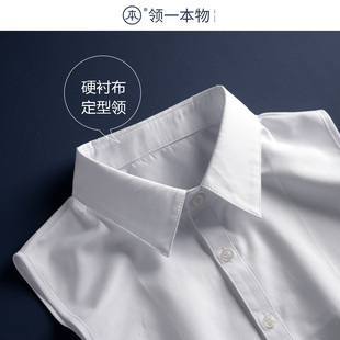 基础款白色硬挺假领子女百搭职业正装商务假衣领衬衫领子男女通用