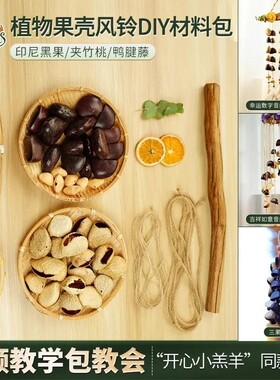 天然果壳风铃diy手工材料包印尼果实音束摇铃铛瑜伽冥想音疗乐器