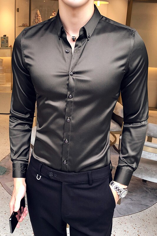 2025冬装英伦加绒免烫长袖衬衫A6011加绒P60不加绒P50M-5XL,男装衬衫,星座401B（原A431）