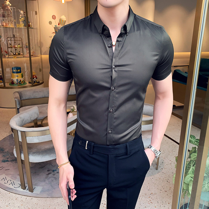 夏季免烫男士短袖衬衫有长袖款号A6011A431/D110/F50，男装T恤，星座401B（原A431）