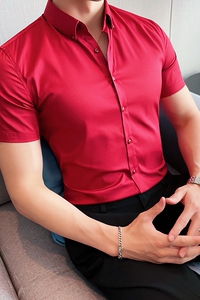 常年跑量款  修身免烫丝滑短袖衬衫A431-QH3302-特P33 已到大货图片