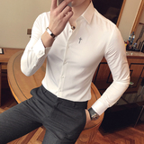 A431/1013P65原A206-1纯色十字绣衬衫长袖棉新增4XL，男装衬衫，星座401B（原A431）