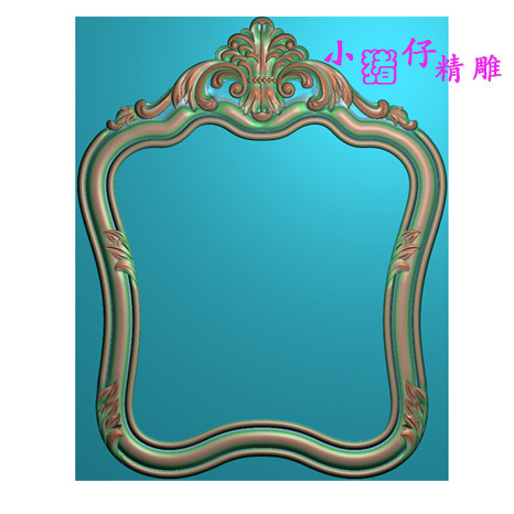 洋花镜框花标牌装饰边框浮雕图JDP软件图521精雕图