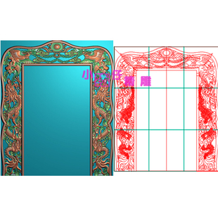 精雕图牌位 双龙 双凤 石碑 佛龛神台 521浮雕图 软件设计图