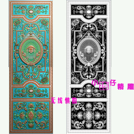 藏族天使之门洋花门花门板满花精雕图JDP浮雕图521软件BMP