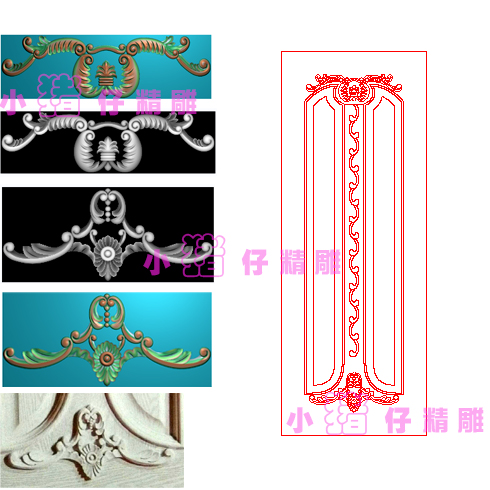 门花洋花门板上板下板雕花图BMP灰色图 精雕图JDP浮雕图521软件图