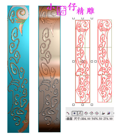 洋花521精雕图腿子贴花椅腿脚花软件图JDP浮雕图 BMP灰色图