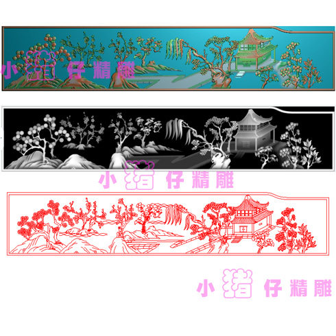 月季花梅兰竹菊扶手板围板靠背板精雕图JDP浮雕图521软件图BMP