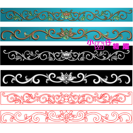 长洋花仿古花挡板裙板衬板精雕图JDP浮雕图521软件BMP灰图石木雕