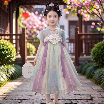 女童汉服夏季2026新款儿童古风仙气公主连衣裙小女孩薄款古装裙子