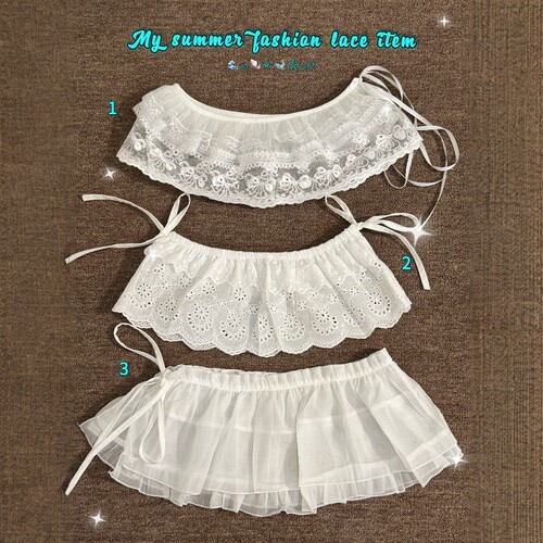 SUPPER 花花 轻亚ins风芭蕾蕾丝网纱叠穿遮屁帘短款摆裙搭配装饰