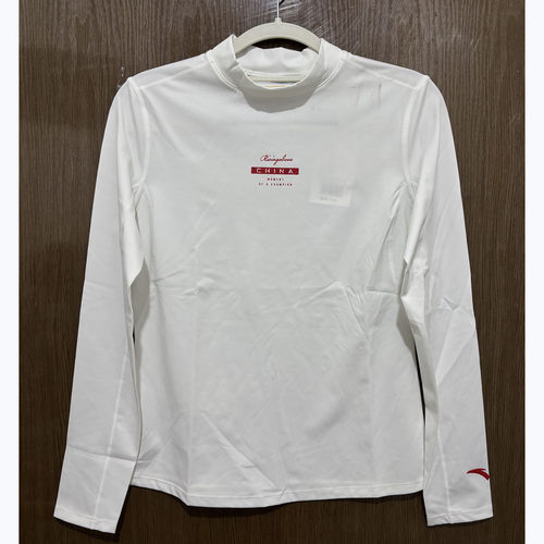 安踏正品春秋半高领女针织长袖衫