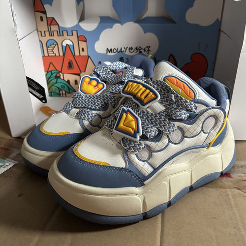 安踏 正品休闲POP MART泡泡玛特男厚底增高运动鞋板鞋112518072X