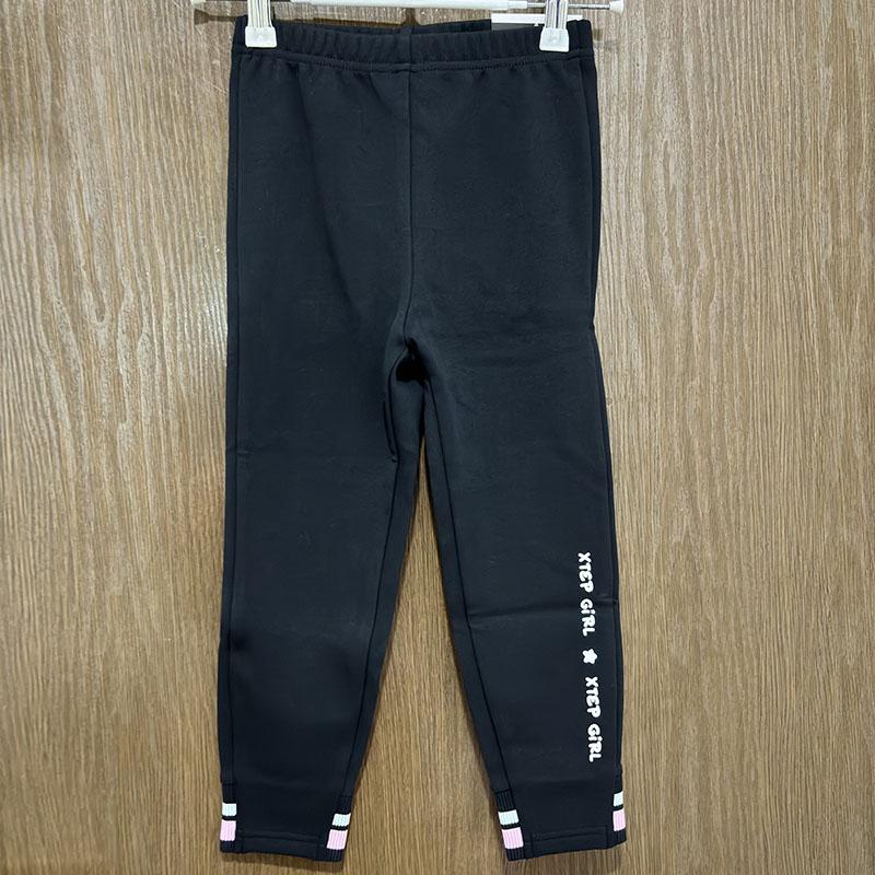 特步儿童加绒保暧打底裤时尚女童