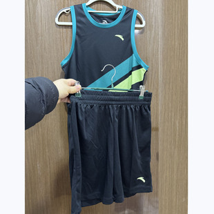 安踏正品夏季休闲无袖背心短裤男青年专业训练篮球套装152431211