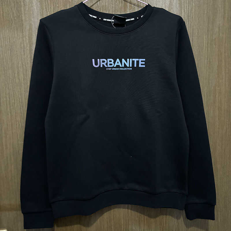 圆领学院休闲运动卫衣特步青年