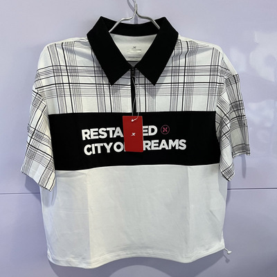 特步女短袖POLO衫时尚T恤翻领