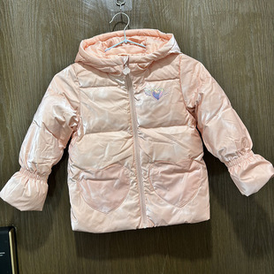 特步儿童正品 秋冬休闲保暧幼小童羽绒服防风女童棉衣678424193345