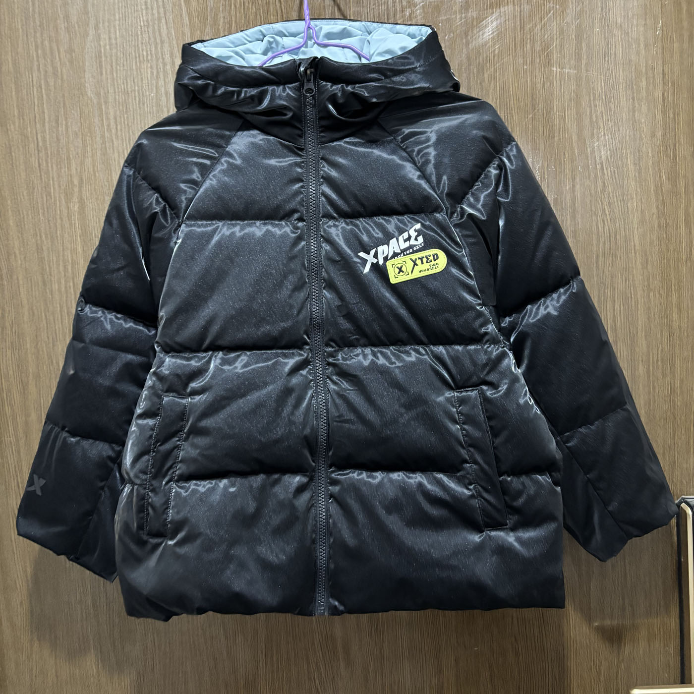 特步儿童冬保暧男童运动羽绒服