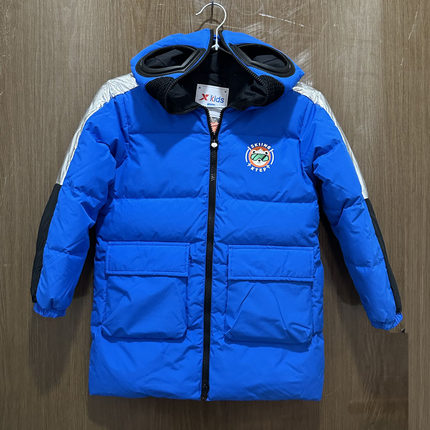 特步儿童冬季保暧防风眼镜趣萌系男童羽绒服外套679425193327