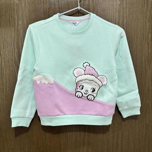秋冬休闲甜美可爱女小童上衣幼童卫衣678424203125 特步儿童正品
